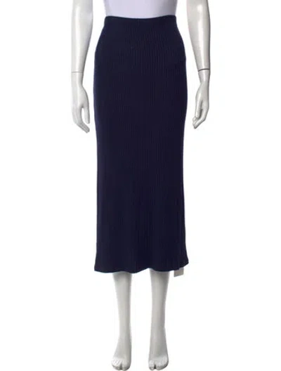 Pre-owned Reformation Midi Length Skirt In Blue