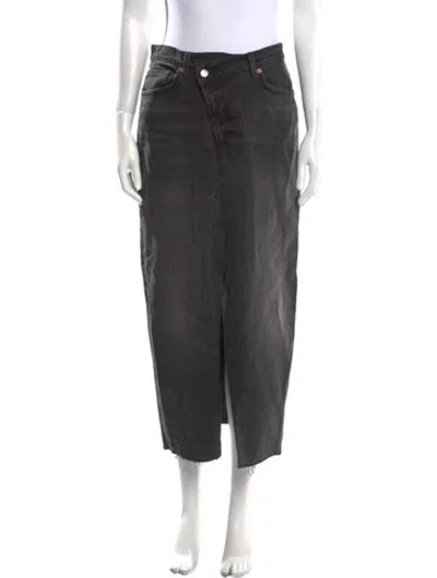 Pre-owned Reformation Midi Length Skirt In Gray