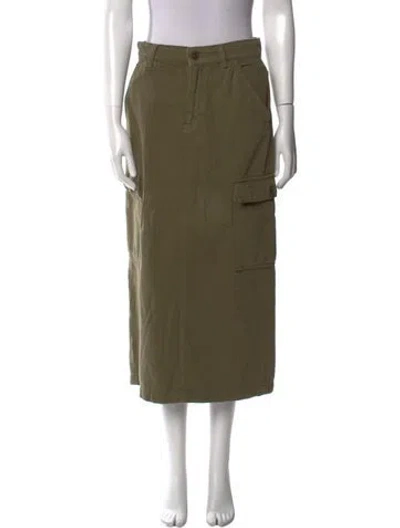 Pre-owned Reformation Midi Length Skirt In Green