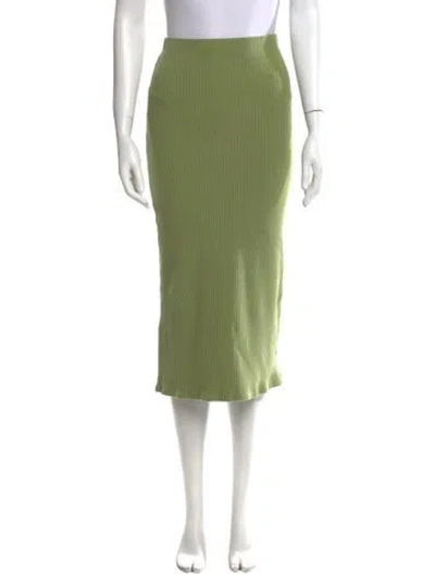 Pre-owned Reformation Midi Length Skirt In Green