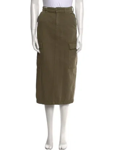 Pre-owned Reformation Midi Length Skirt In Green