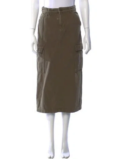 Pre-owned Reformation Midi Length Skirt In Green
