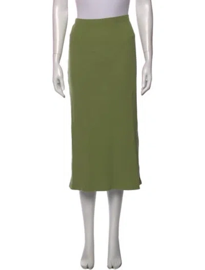 Pre-owned Reformation Midi Length Skirt In Green