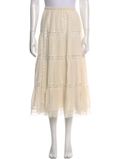 Pre-owned Reformation Midi Length Skirt In Neutral