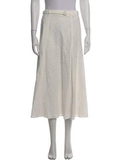 Pre-owned Reformation Midi Length Skirt In Neutral