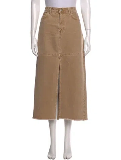 Pre-owned Reformation Midi Length Skirt In Neutral