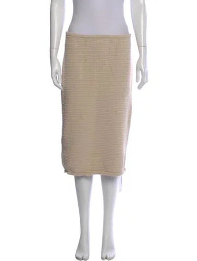 Pre-owned Reformation Midi Length Skirt In Neutral