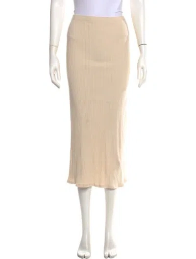Pre-owned Reformation Midi Length Skirt In Neutrals