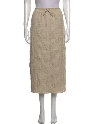 Pre-owned Reformation Midi Length Skirt In Neutrals