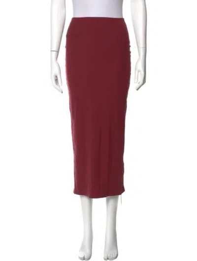 Pre-owned Reformation Midi Length Skirt In Red