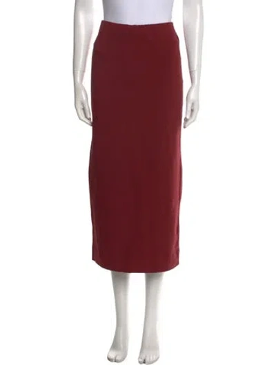 Pre-owned Reformation Midi Length Skirt In Red