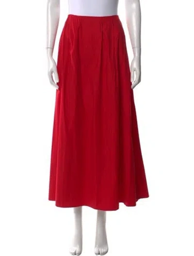 Pre-owned Reformation Midi Length Skirt In Red