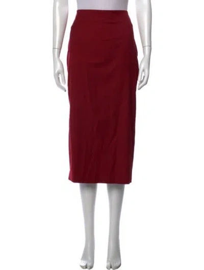 Pre-owned Reformation Midi Length Skirt In Red