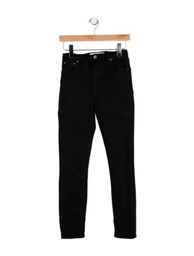Pre-owned Reformation Mid-rise Skinny Leg Jeans In Black