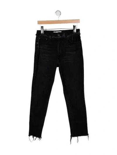 Pre-owned Reformation Mid-rise Skinny Leg Jeans In Black
