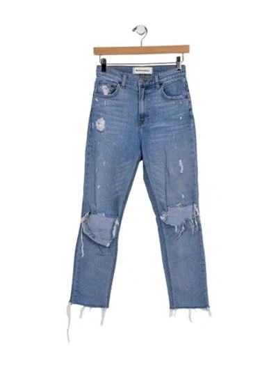 Pre-owned Reformation Mid-rise Skinny Leg Jeans In Blue