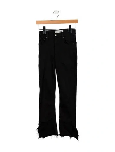 Pre-owned Reformation Mid-rise Straight Leg Jeans In Black