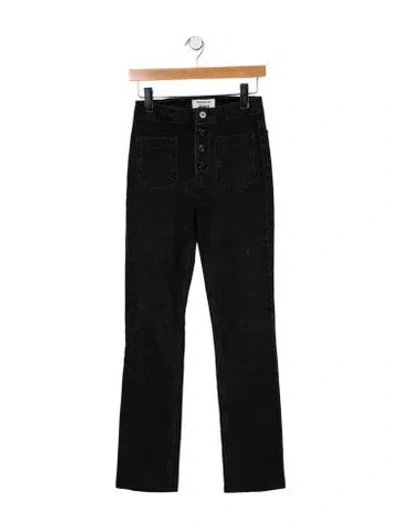 Pre-owned Reformation Mid-rise Straight Leg Jeans In Black