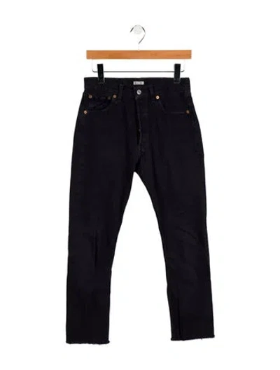 Pre-owned Reformation Mid-rise Straight Leg Jeans In Blue