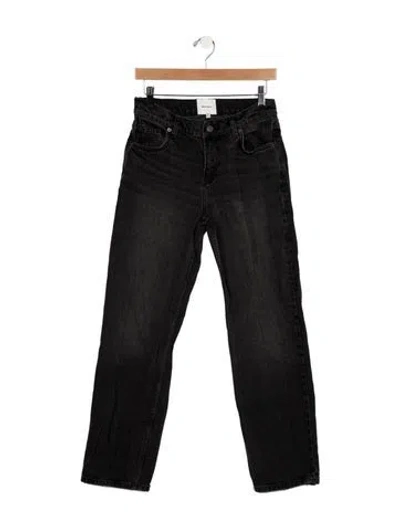 Pre-owned Reformation Mid-rise Straight Leg Jeans In Blue