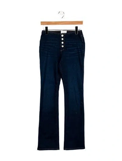 Pre-owned Reformation Mid-rise Straight Leg Jeans In Blue