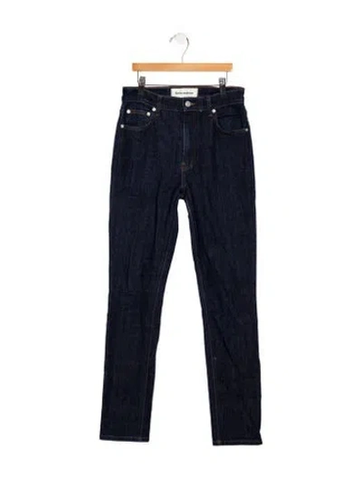 Pre-owned Reformation Mid-rise Straight Leg Jeans In Blue