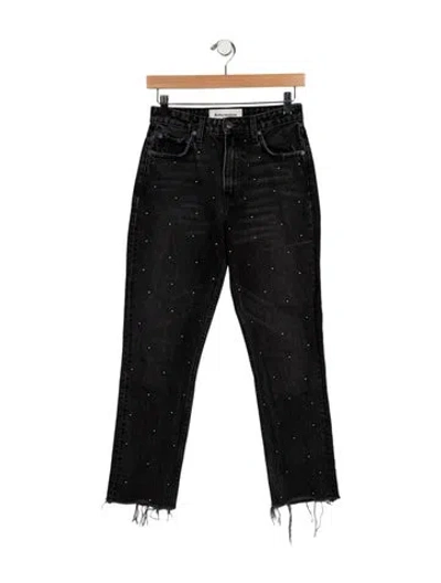 Pre-owned Reformation Mid-rise Straight Leg Jeans In Gray