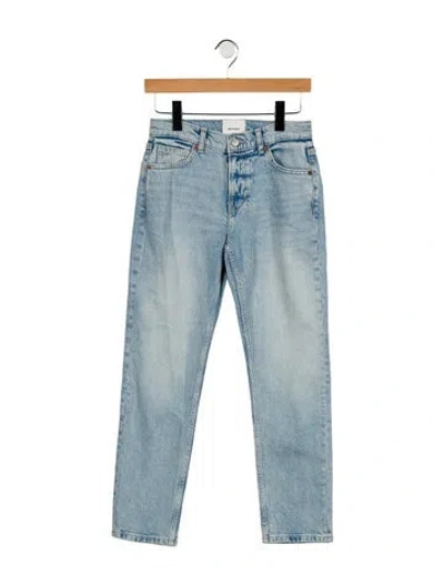 Pre-owned Reformation Mid-rise Straight Leg Jeans W/ Tags In Blue