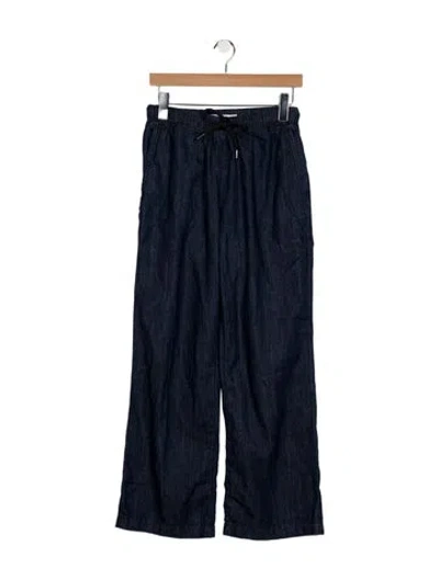 Pre-owned Reformation Mid-rise Wide Leg Jeans In Blue