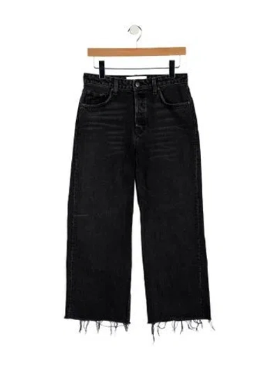 Pre-owned Reformation Mid-rise Wide Leg Jeans In Blue