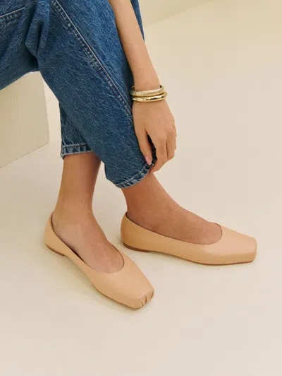 Reformation Mikayla Ballet Flat In Naturel
