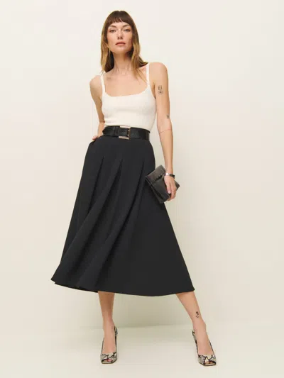 Reformation Mikol Knit Skirt In Black