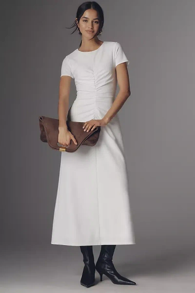 Reformation Mila Knit Midi Dress In White