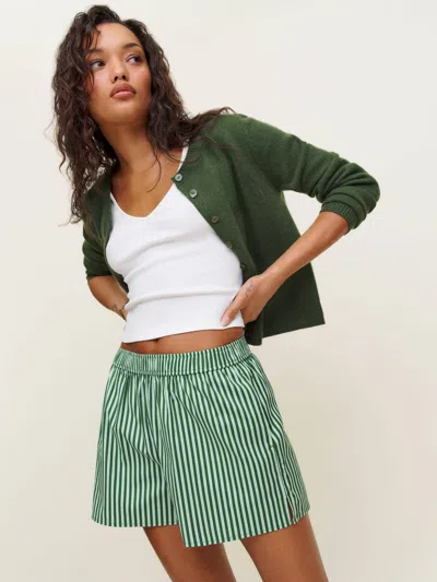 Reformation Miles Short In Mojito Stripe