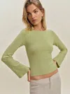 Reformation Miller Knit Top In Spearmint