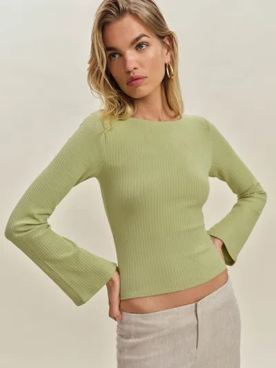 Reformation Miller Knit Top In Spearmint