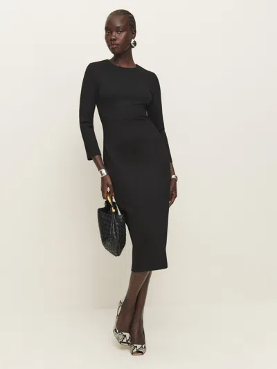 Reformation Millie Knit Dress In Black