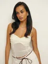 Reformation Milly Knit Top In Fior Di Latte