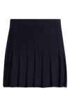 Reformation Mina Regenerative Merino Wool Pleated Skirt In Blue