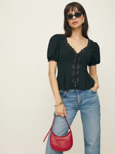 Reformation Minette Top In Black