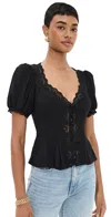 Reformation Minette Top Black In Black