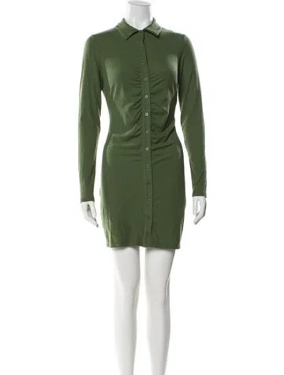 Pre-owned Reformation Mini Dress In Green
