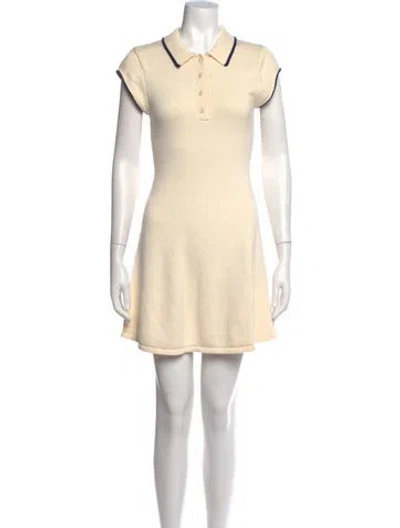 Pre-owned Reformation Mini Dress In Neutral
