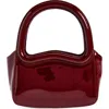 Reformation Mini Luciana Frame Handle Bag In Ruby Patent