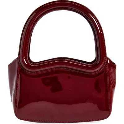Reformation Mini Luciana Frame Handle Bag In Ruby Patent