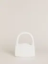 Reformation Mini Luciana Frame Handle In White Patent