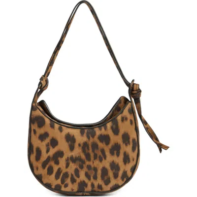 Reformation Mini Rosetta Leather Shoulder Bag In Brown