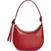 Reformation Mini Rosetta Shoulder Bag In Lipstick Leather