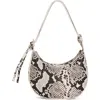 Reformation Mini Rosetta Shoulder Bag In Roccia Snake