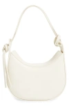 Reformation Mini Rosetta Leather Shoulder Bag In White